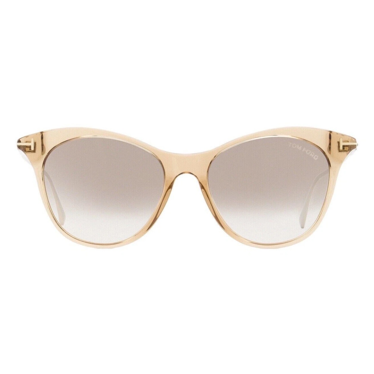 Tom Ford Micaela Crystal Beige Cat Eye Sunglasses Tf662 New In Box $579